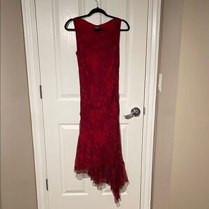 Vintage Muse Red Floral Maxi Dress